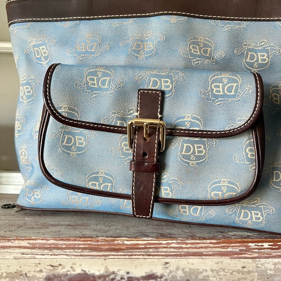 NWOT Vintage DOONEY & BOURKE Bag in Blue/Cream - Picture 4 of 16